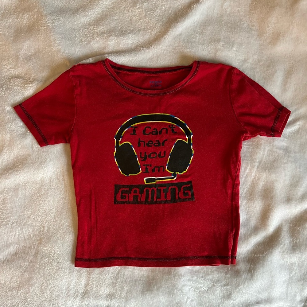 Kids Red Gaming Pajama Top